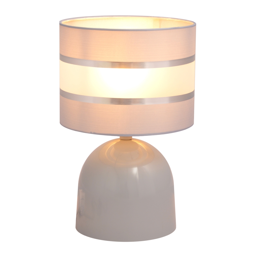 Stolní lampa HELEN 1xE27/15W/230V šedá/stříbrná