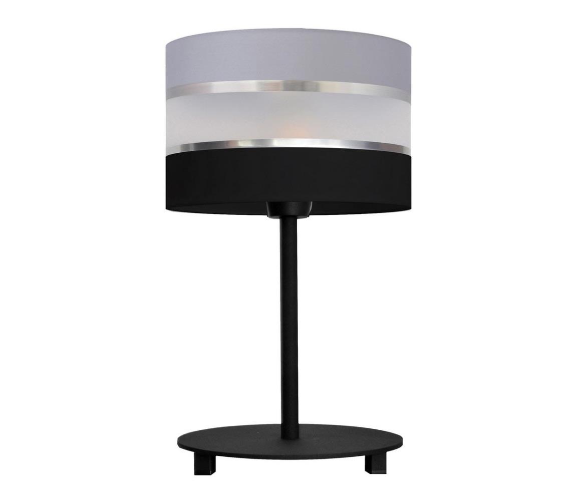 Helam Stolní lampa HELEN 1xE27/60W/230V černá/šedá/stříbrná HE1236