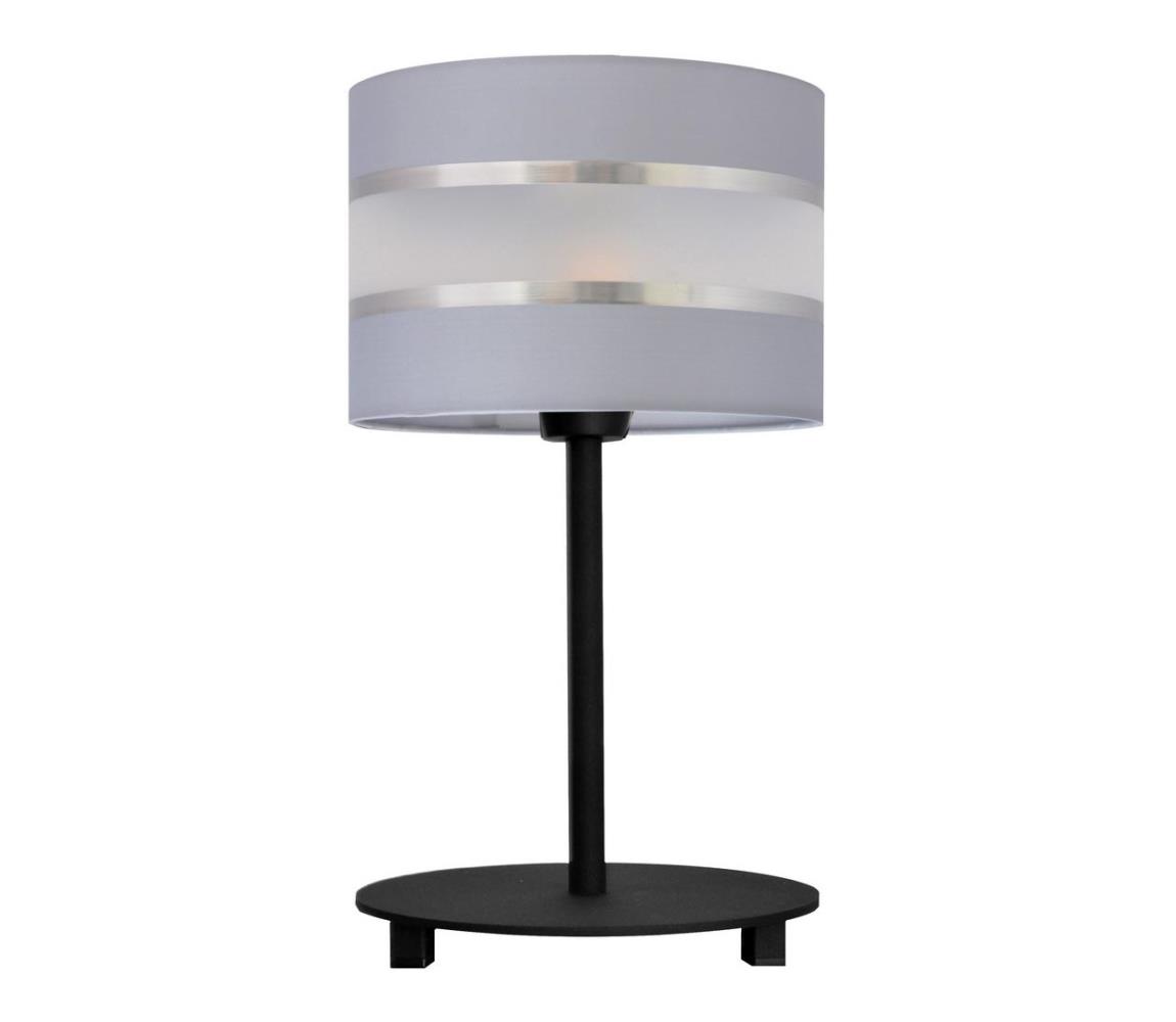 Helam Stolní lampa HELEN 1xE27/60W/230V šedá/černá HE1313