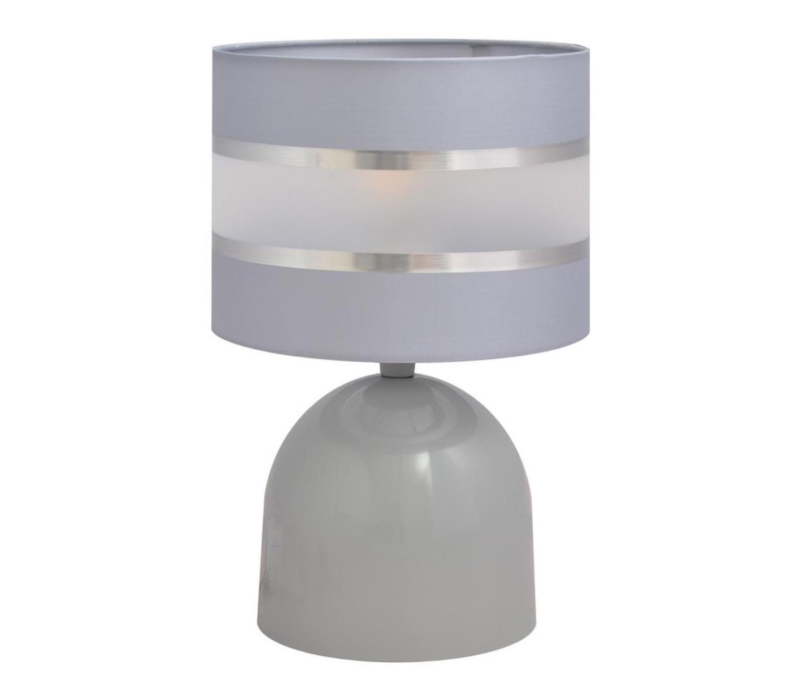 Helam Stolní lampa HELEN 1xE27/60W/230V šedá/stříbrná HE1272