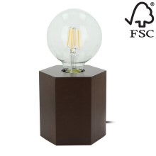 Stolní lampa HEXAR 1xE27/25W/230V buk – FSC certifikováno