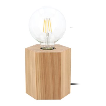 Stolní lampa HEXAR 1xE27/25W/230V dub