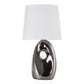 Stolní lampa HIERRO 1xE27/60W/230V bílá/lesklý chrom