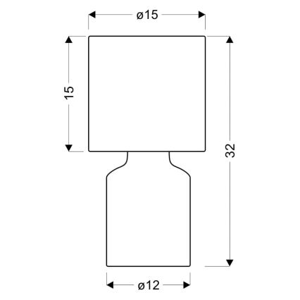 Stolní lampa INER 1xE14/40W/230V hnědá