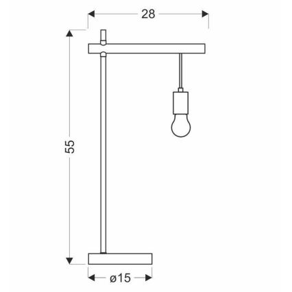 Stolní lampa IZZY 1xE27/60W/230V