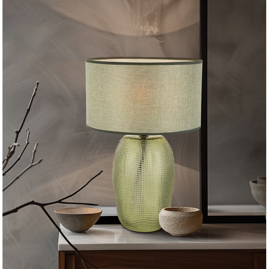 Stolní lampa JENIFER 1xE27/40W/230V zelená