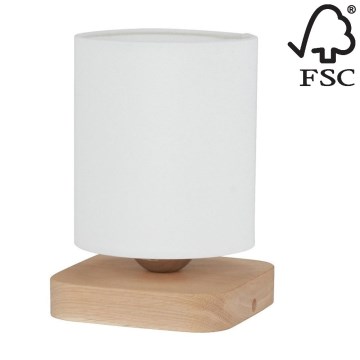 Stolní lampa JENTA 1xE27/25W/230V dub – FSC certifikováno