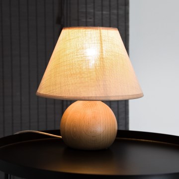 Stolní lampa JUTA 1xE27/60W/230V buk