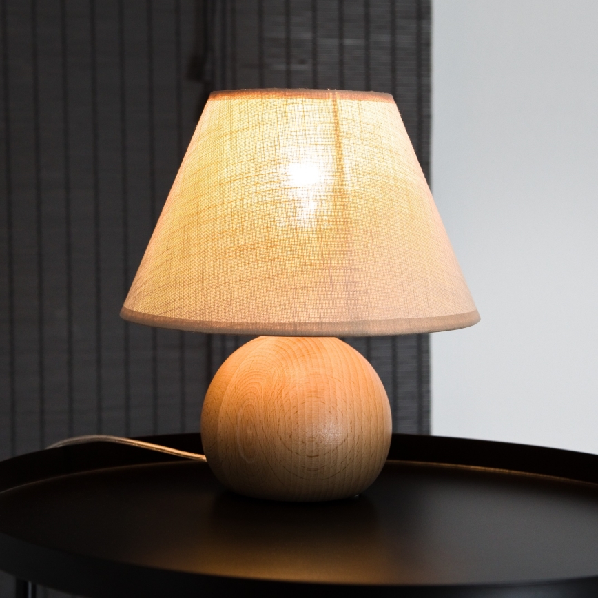Stolní lampa JUTA 1xE27/60W/230V buk