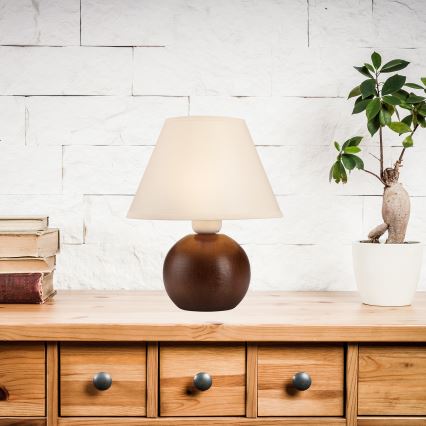 Stolní lampa JUTA 1xE27/60W/230V buk