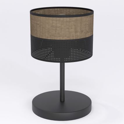 Stolní lampa KARBON 1xE27/15W/230V černá/hnědá