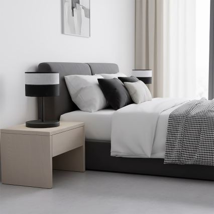 Stolní lampa KARBON 1xE27/15W/230V černá/šedá