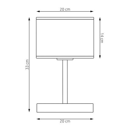 Stolní lampa KARBON 1xE27/15W/230V černá/šedá