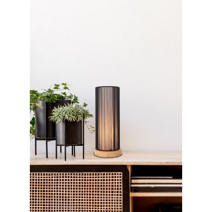 Stolní lampa KIOTO 1xE27/40W/230V černá/hnědá