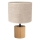 Stolní lampa KRETA 1xE27/25W/230V dub/béžová dub