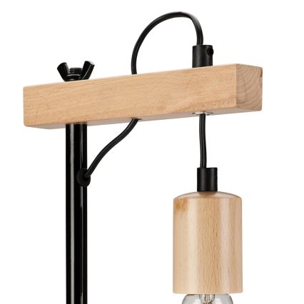 Stolní lampa LEON 1xE27/60W/230V buk