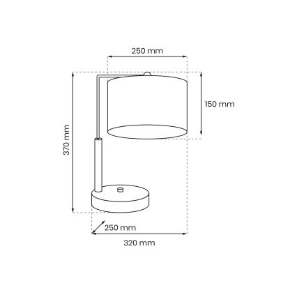 Stolní lampa LINO 1xE27/60W/230V