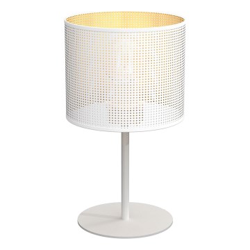 Stolní lampa LOFT SHADE 1xE27/60W/230V pr. 18 cm bílá/zlatá