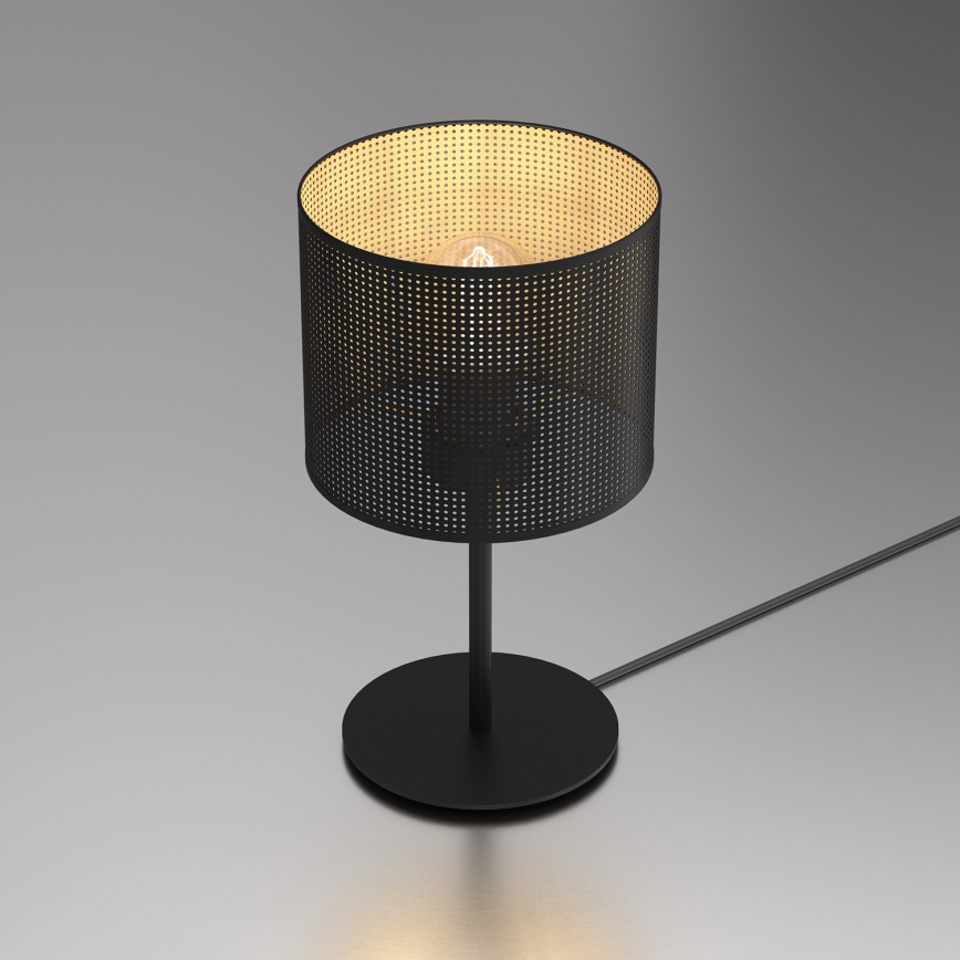 Stolní lampa LOFT SHADE 1xE27/60W/230V pr. 18 cm černá/zlatá