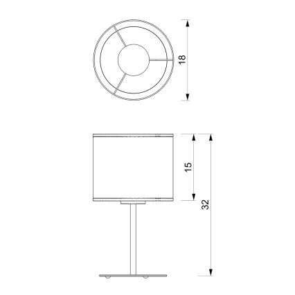 Stolní lampa LOFT SHADE 1xE27/60W/230V pr. 18 cm černá/zlatá