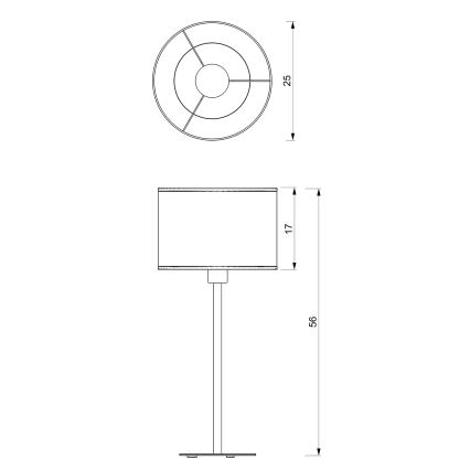 Stolní lampa LOFT SHADE 1xE27/60W/230V pr. 25 cm černá/zlatá