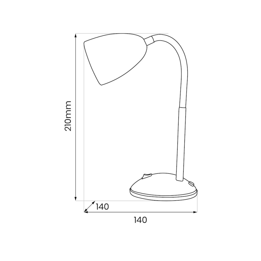 Stolní lampa LOGIC 1xE27/60W/230V černá
