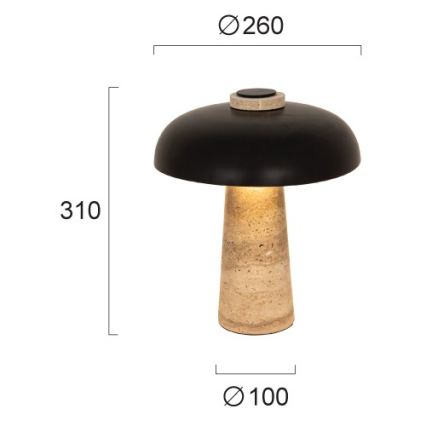 Stolní lampa LORA 3xG9/40W/230V černá/béžová