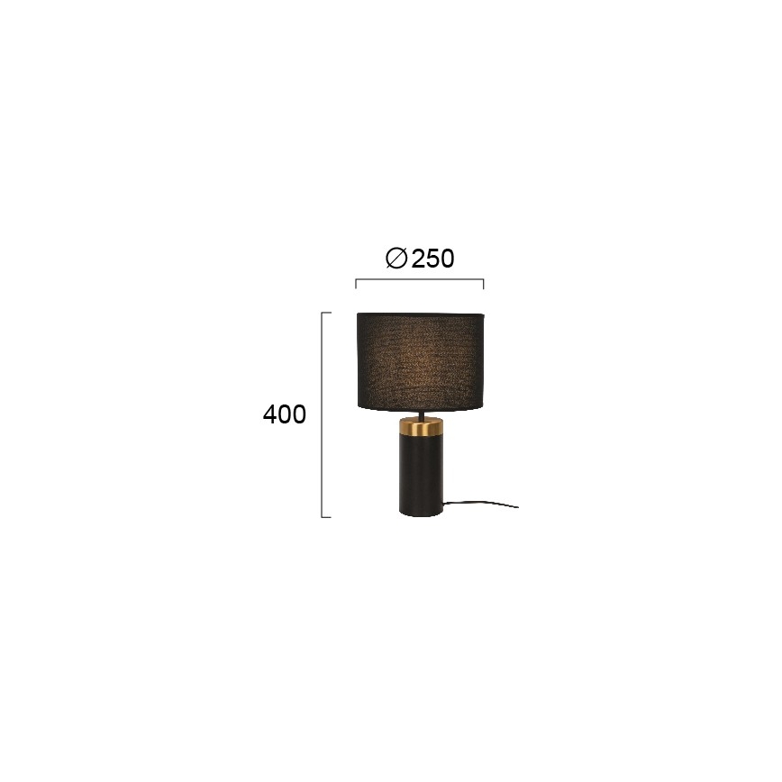 Stolní lampa LUCIANO 1xE27/40W/230V černá/zlatá