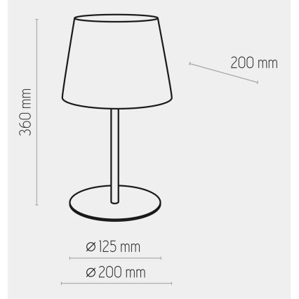 Stolní lampa MAJA 1xE27/15W/230V bílá