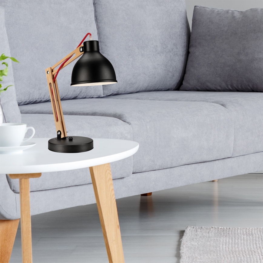Stolní lampa MARCELLO 1xE27/60W/230V buk