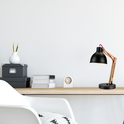 Stolní lampa MARCELLO 1xE27/60W/230V buk