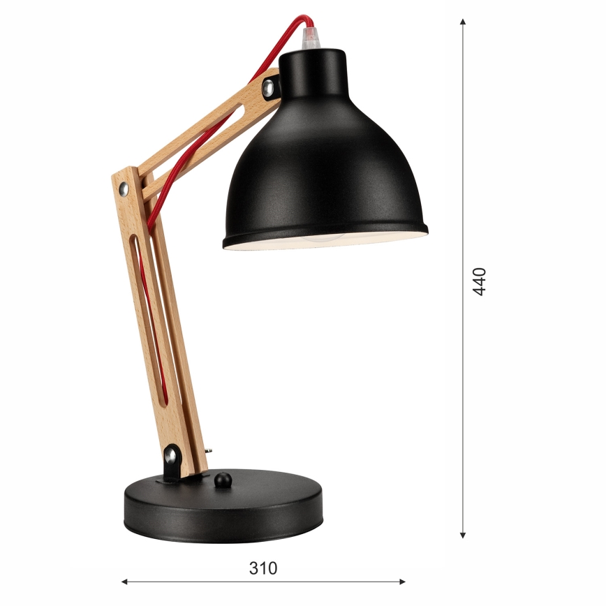 Stolní lampa MARCELLO 1xE27/60W/230V buk