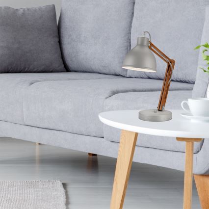 Stolní lampa MARCELLO 1xE27/60W/230V buk