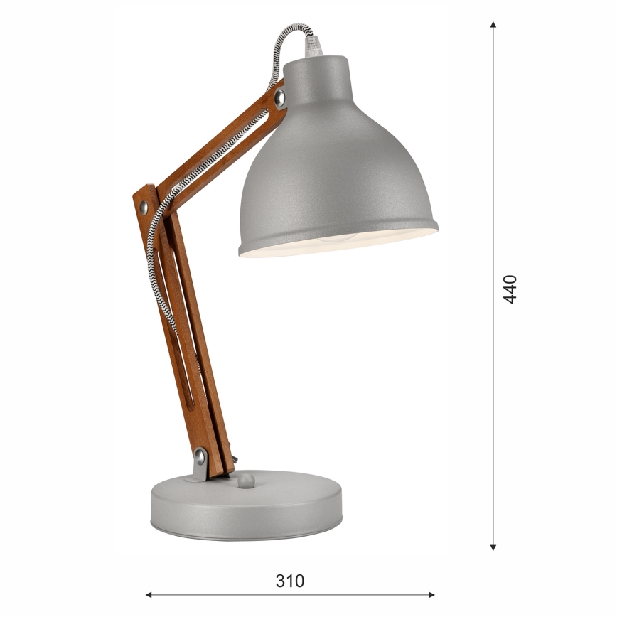 Stolní lampa MARCELLO 1xE27/60W/230V buk