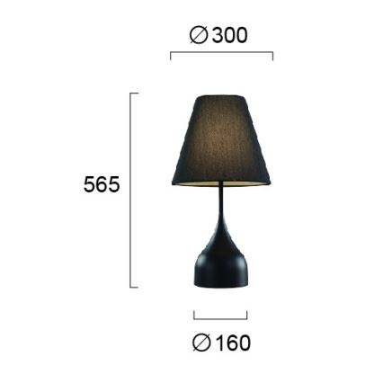 Stolní lampa MATINA 1xE27/40W/230V černá
