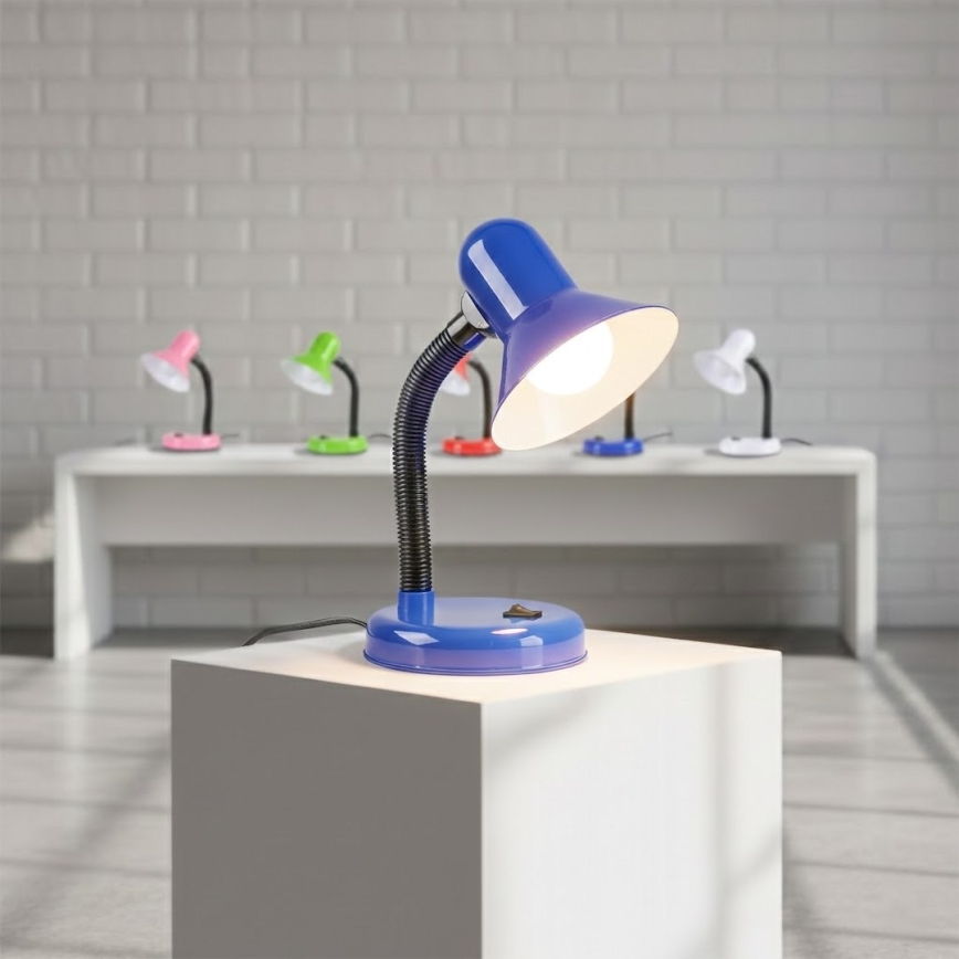 Stolní lampa MENTOR 1xE27/15W/230V modrá