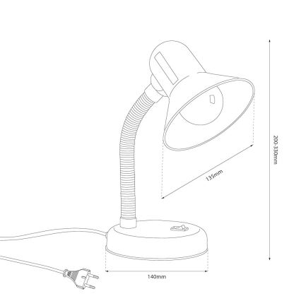 Stolní lampa MENTOR 1xE27/15W/230V modrá