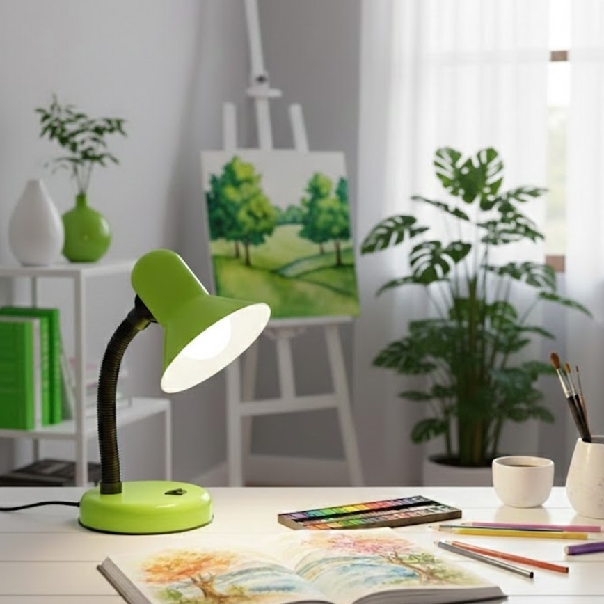 Stolní lampa MENTOR 1xE27/15W/230V zelená