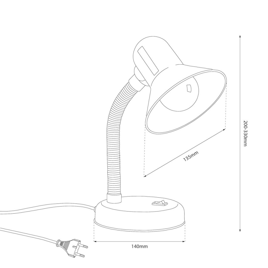 Stolní lampa MENTOR 1xE27/15W/230V zelená