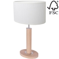 Stolní lampa MERCEDES 1xE27/40W/230V 46 cm bílá/dub – FSC certifikováno