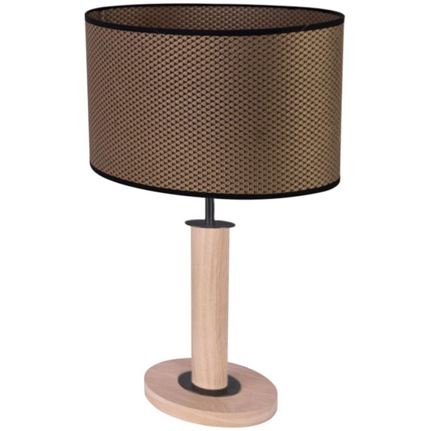 Stolní lampa MERCEDES 1xE27/40W/230V 46 cm hnědá/dub