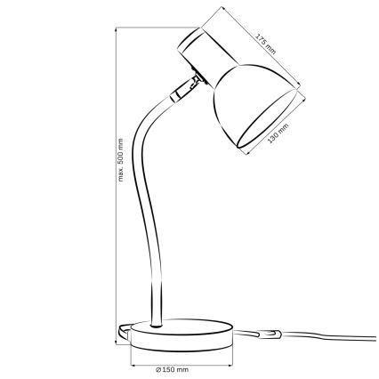 Stolní lampa MIMI 1xE27/10W/230V modrá