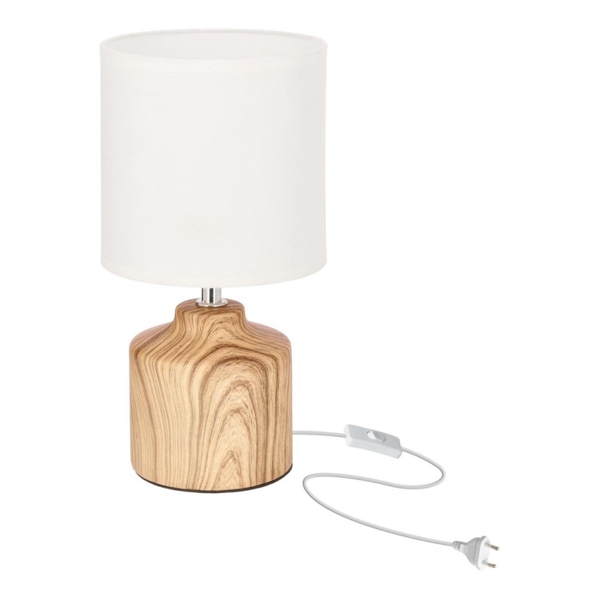 Stolní lampa MINOS 1xE14/40W/230V hnědá/bílá