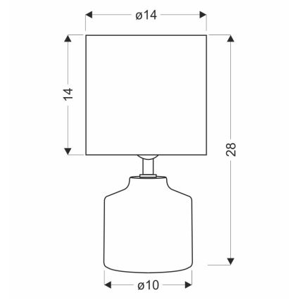 Stolní lampa MINOS 1xE14/40W/230V hnědá/bílá