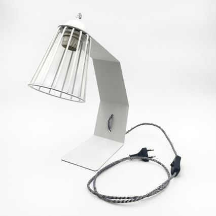 Stolní lampa NANDO 1xE27/15W/230V bílá
