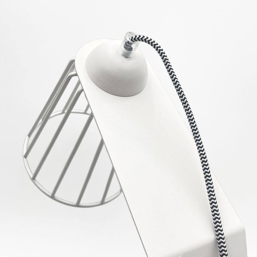 Stolní lampa NANDO 1xE27/15W/230V bílá