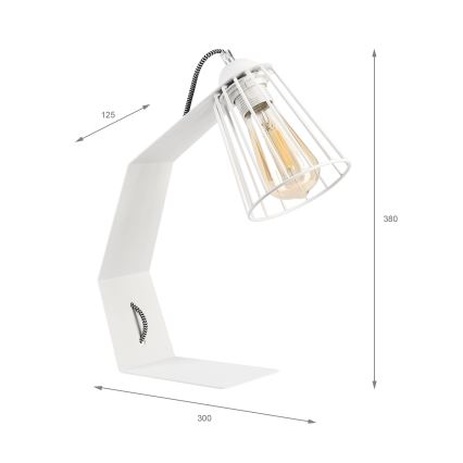 Stolní lampa NANDO 1xE27/15W/230V bílá