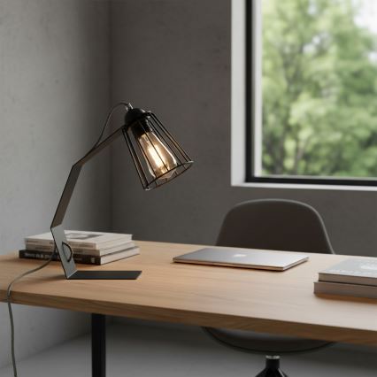 Stolní lampa NANDO 1xE27/15W/230V černá