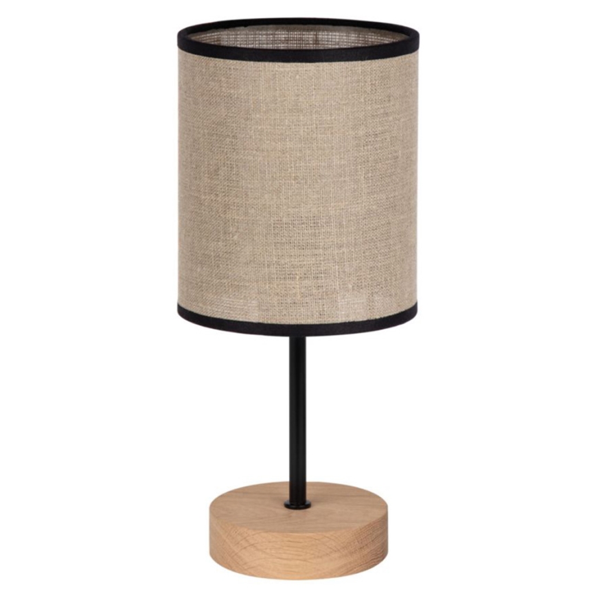 Stolní lampa NEGRO 1xE27/25W/230V dub
