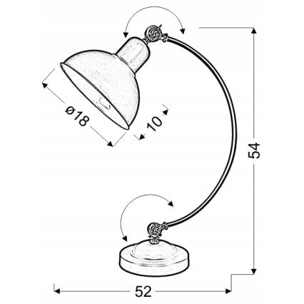 Stolní lampa OLD 1xE27/40W/230V bílá